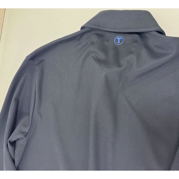 Twillory Polo Shirt Men Medium M Athletic Athlounger Long Sleeve Blue Athleisure - Picture 6 of 9